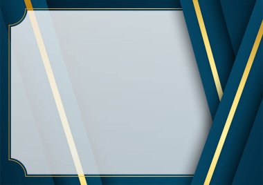 Mavi altın soyut arkaplan modern sertifika ve tasarım minimalisti. İş dünyası, şirket, kurum, parti, şenlik, seminer ve görüşmeler için uygun.