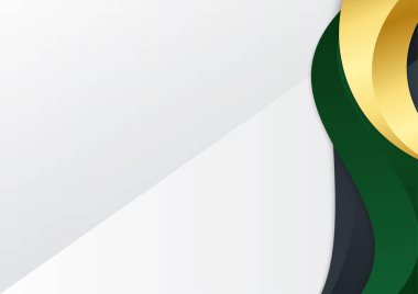 Koyu yeşil altın soyut arkaplan modern sertifika ve tasarım minimalisti. İş dünyası, şirket, kurum, parti, şenlik, seminer ve görüşmeler için uygun.