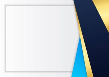 Mavi altın soyut arkaplan modern sertifika ve tasarım minimalisti. İş dünyası, şirket, kurum, parti, şenlik, seminer ve görüşmeler için uygun.