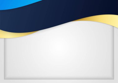 Mavi altın soyut arkaplan modern sertifika ve tasarım minimalisti. İş dünyası, şirket, kurum, parti, şenlik, seminer ve görüşmeler için uygun.