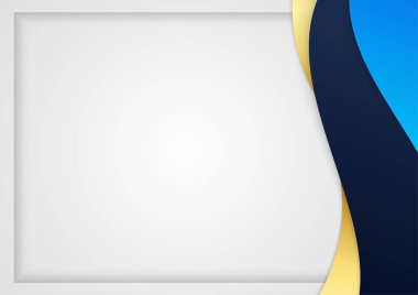 Mavi altın soyut arkaplan modern sertifika ve tasarım minimalisti. İş dünyası, şirket, kurum, parti, şenlik, seminer ve görüşmeler için uygun.