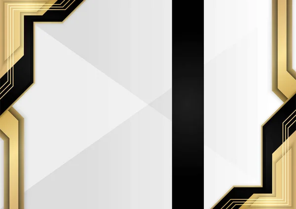 Schwarzes Gold Abstrakter Hintergrund Modern Minimalistisch Für Zertifikat Und Präsentationsdesign — Stockvektor