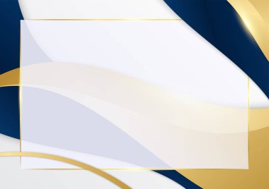 Mavi altın soyut arkaplan modern sertifika ve tasarım minimalisti. İş dünyası, şirket, kurum, parti, şenlik, seminer ve görüşmeler için uygun.