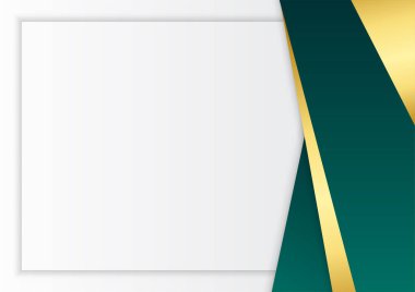 Koyu yeşil altın soyut arkaplan modern sertifika ve tasarım minimalisti. İş dünyası, şirket, kurum, parti, şenlik, seminer ve görüşmeler için uygun.