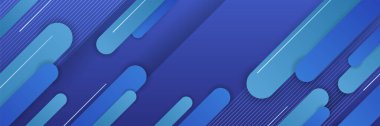 Modern Geometrik akışkan mavi soyut pankart tasarımı arka plan. Mavi afiş arka planı. Geometrik mavi ışık çizgileri dokusu arkaplanı