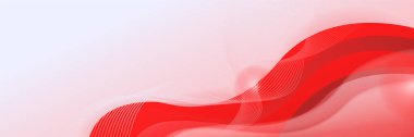 modern dalga kırmızı soyut pankart tasarımı arka plan. 3D örtüşen katman ve dalga şekilleriyle soyut kırmızı pankart arkaplanı
