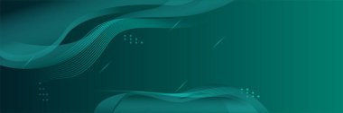 Modern dalga yeşil sancak tasarımı arka plan. Yüksek kontrastlı siyah ve koyu yeşil çizgiler. Soyut teknoloji grafik afiş tasarımı. Vektör kurumsal geçmişi
