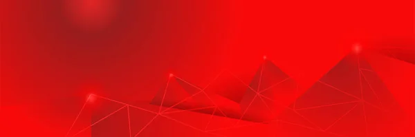 Moderna Linha Geométrica Vermelho Abstrato Banner Design Fundo Abstrato Vermelho — Vetor de Stock