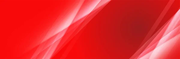 现代横贯红色抽象横幅设计背景 带3D重叠层和波型的红旗背景 — 图库矢量图片