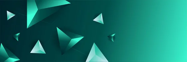 Moderno Fondo Diseño Banner Abstracto Verde Geométrico Memphis Rayas Brillantes — Vector de stock