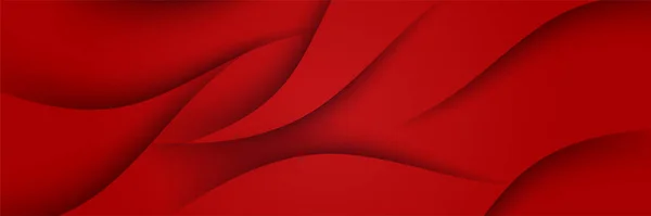 Moderne Wave Red Abstrakte Banner Design Hintergrund Abstrakter Roter Banner — Stockvektor