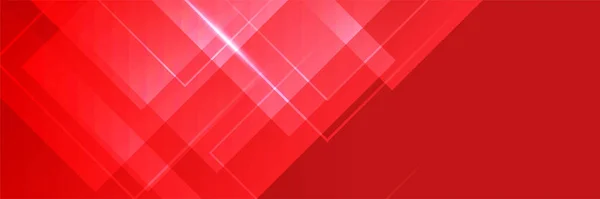 Sobreposição Memphis Geométrico Vermelho Abstrato Banner Design Fundo — Vetor de Stock