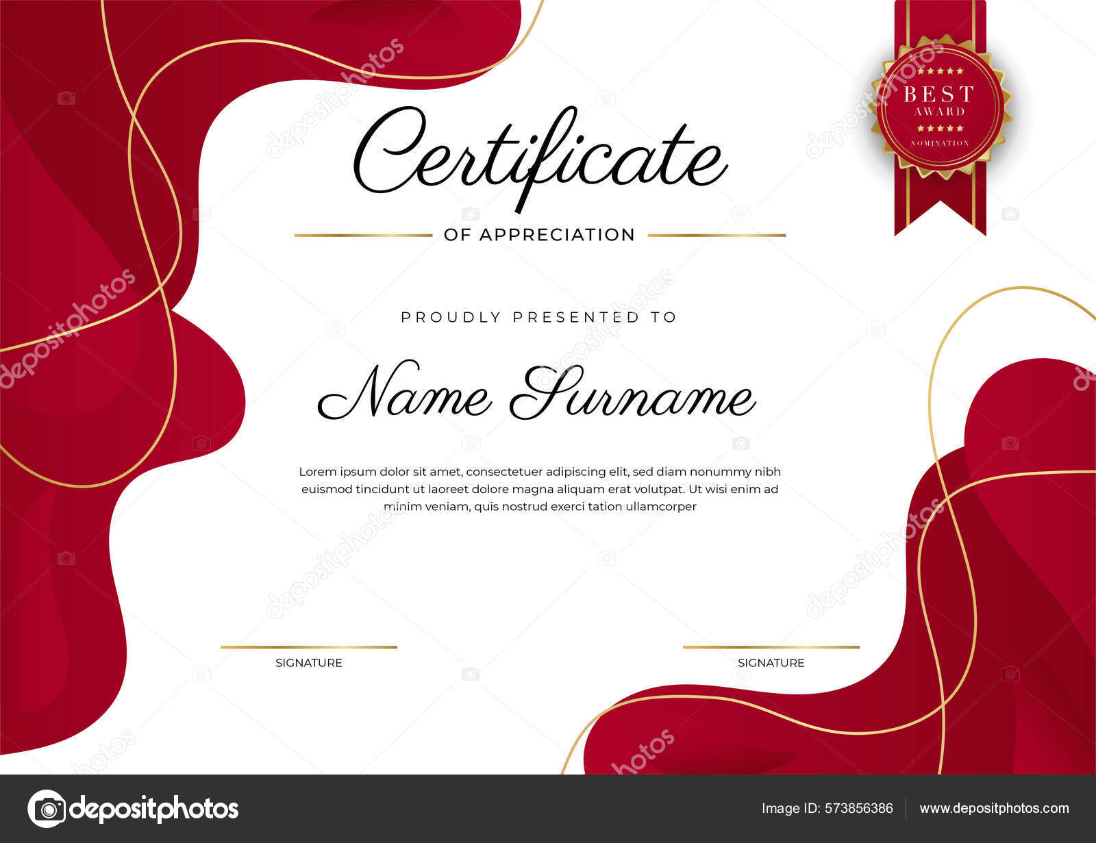 Design Modelo Certificado Diploma Elegante Moderno Vermelho Ouro Vetor de  ©salmanalfa 573856386, image size:1600x1231