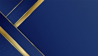 Soyut arkaplan mavi ve altın gradyanı. Modern mavi soyut geometrik dikdörtgen kutu çizgileri sunum tasarımı, afiş, broşür ve kartvizit için arka plan