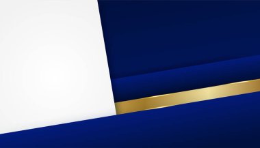 Soyut arkaplan mavi ve altın gradyanı. Modern mavi soyut geometrik dikdörtgen kutu çizgileri sunum tasarımı, afiş, broşür ve kartvizit için arka plan