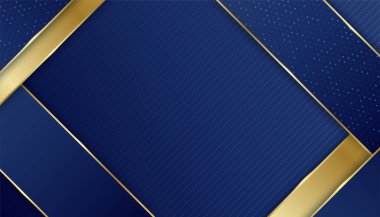 Soyut arkaplan mavi ve altın gradyanı. Modern mavi soyut geometrik dikdörtgen kutu çizgileri sunum tasarımı, afiş, broşür ve kartvizit için arka plan