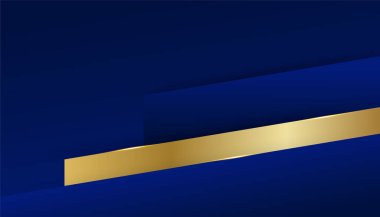 Soyut arkaplan mavi ve altın gradyanı. Modern mavi soyut geometrik dikdörtgen kutu çizgileri sunum tasarımı, afiş, broşür ve kartvizit için arka plan