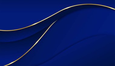 Soyut arkaplan mavi ve altın gradyanı. Modern mavi soyut geometrik dikdörtgen kutu çizgileri sunum tasarımı, afiş, broşür ve kartvizit için arka plan