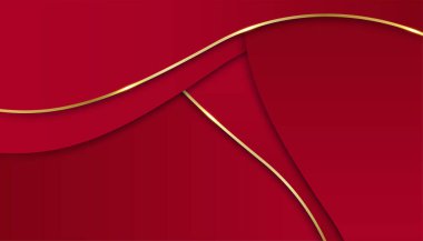 Soyut kırmızı iş sunumu arka planı. Modern kırmızı soyut dikdörtgen kutu çizgileri sunum tasarımı, afiş, broşür ve kartvizit için arka plan. Vektör illüstrasyonu