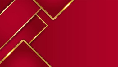 Soyut kırmızı iş sunumu arka planı. Modern kırmızı soyut dikdörtgen kutu çizgileri sunum tasarımı, afiş, broşür ve kartvizit için arka plan. Vektör illüstrasyonu