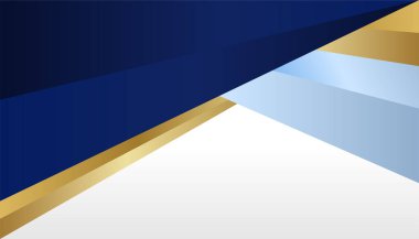 Soyut arkaplan mavi ve altın gradyanı. Modern mavi soyut geometrik dikdörtgen kutu çizgileri sunum tasarımı, afiş, broşür ve kartvizit için arka plan