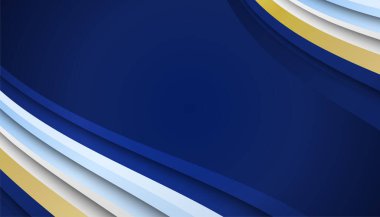 Soyut arkaplan mavi ve altın gradyanı. Modern mavi soyut geometrik dikdörtgen kutu çizgileri sunum tasarımı, afiş, broşür ve kartvizit için arka plan