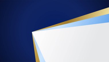 Soyut arkaplan mavi ve altın gradyanı. Modern mavi soyut geometrik dikdörtgen kutu çizgileri sunum tasarımı, afiş, broşür ve kartvizit için arka plan