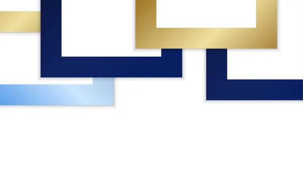 Абстрактний Фон Синій Золотий Градієнт Сучасні Сині Абстрактні Геометричні Лінії — стоковий вектор