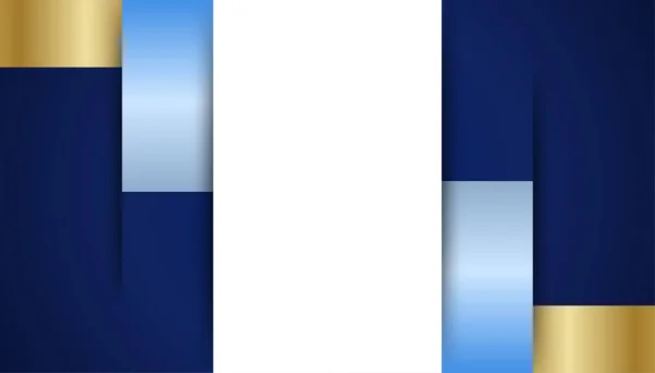 Absztrakt Háttér Kék Arany Gradiens Modern Kék Absztrakt Geometriai Téglalap — Stock Vector