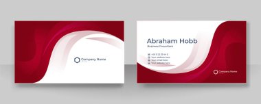 Modern Kırmızı İş Kartı - Yaratıcı ve Temiz İş Kartı Şablonu.