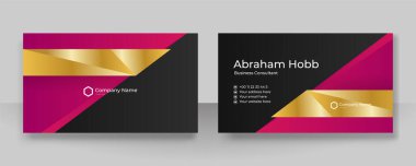 Modern basit kırmızı morumsu ve siyah kartvizit tasarım şablonu.