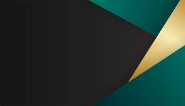 Modern basit üç boyutlu koyu yeşil siyah beyaz soyut arkaplan. Kartvizit, sunum arkaplanı, kitapçık, broşür, sertifika, şablon, arkaplan ve pankart tasarımı