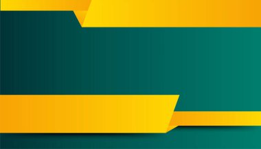 Modern basit 3 boyutlu koyu yeşil turuncu soyut arka plan. Kartvizit, sunum arkaplanı, kitapçık, broşür, sertifika, şablon, arkaplan ve pankart tasarımı