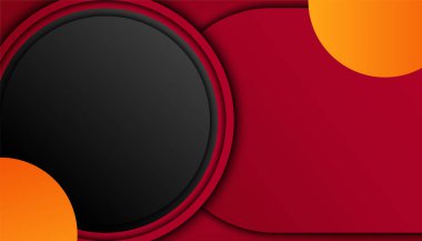 Modern basit, 3 boyutlu, kırmızı, siyah, turuncu, soyut arka plan. Kartvizit, sunum arkaplanı, kitapçık, broşür, sertifika, şablon, arkaplan ve pankart tasarımı