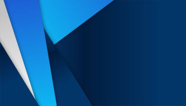 Modern basit 3D mavi beyaz soyut arkaplan. Kartvizit, sunum arkaplanı, kitapçık, broşür, sertifika, şablon, arkaplan ve pankart tasarımı