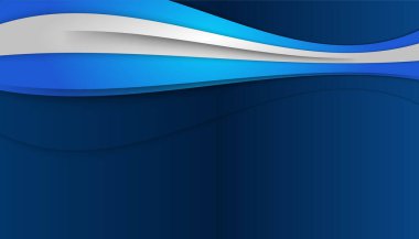 Modern basit 3D mavi beyaz soyut arkaplan. Kartvizit, sunum arkaplanı, kitapçık, broşür, sertifika, şablon, arkaplan ve pankart tasarımı