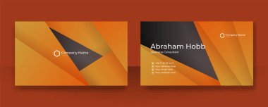 Modern zarif, basit, turuncu, siyah kart tasarım vektör şablonu, yaratıcı, profesyonel teknoloji kurumsal tarzı.