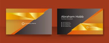 Modern zarif, basit, turuncu, siyah kart tasarım vektör şablonu, yaratıcı, profesyonel teknoloji kurumsal tarzı.