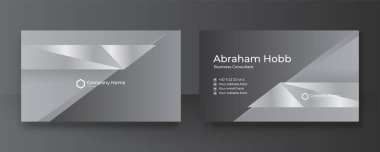 Modern zarif, basit, temiz, asgari, gri, siyah kart tasarım vektörü şablonu ve yaratıcı, profesyonel teknoloji kurumsal tarzı.