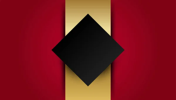 Современный Простой Красный Черный Золото Белый Абстрактный Фон Дизайн Визитной — стоковый вектор