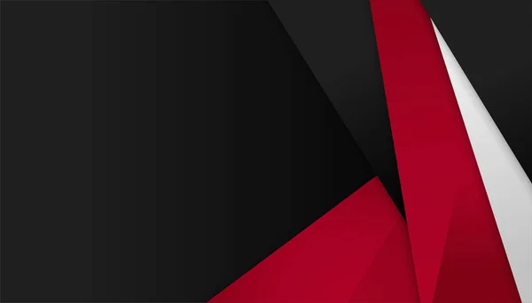 Moderne Einfache Rot Schwarz Abstrakten Hintergrund Design Für Visitenkarte Präsentationshintergrund — Stockvektor