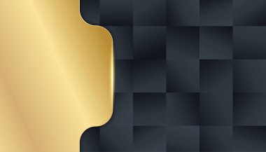 Modern basit 3D renkli siyah ve altın soyut arka plan. Kartvizit, sunum arkaplanı, kitapçık, broşür, sertifika, şablon, arkaplan ve pankart tasarımı