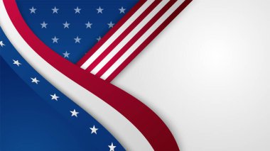 Farklı unsurlara sahip Bağımsızlık Günü Kırmızı ve Mavi Tasarım arka planı