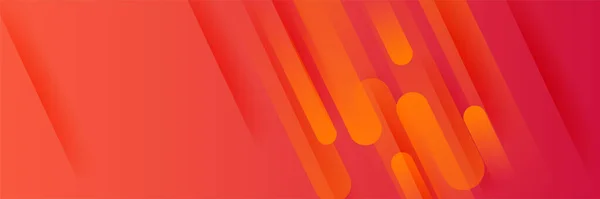 Gradient Abstrakte Orange Bunte Memphis Breiten Banner Design Hintergrund Abstrakte — Stockvektor