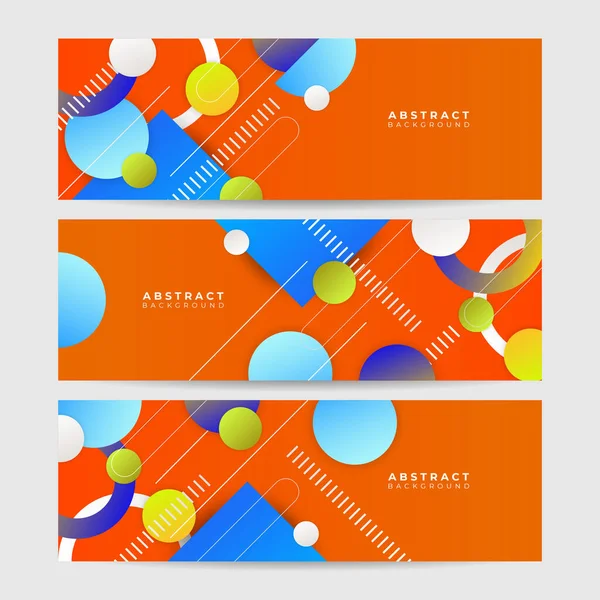 Moderne Trendy Abstracte Kleurrijke Banner Achtergrond Ontwerp Voor Sjabloon Bedrijf — Stockvector