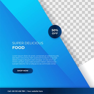 Modern evrensel sosyal medya şablonu. Reklamlar için internet afişi, ilan veya poster satışa sunuluyor. Seyahat, iş, yemek menüsü, moda, yaratıcı dijital ajans tasarımı.