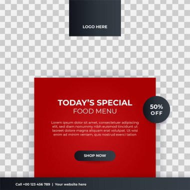 Modern evrensel sosyal medya şablonu. Reklamlar için internet afişi, ilan veya poster satışa sunuluyor. Seyahat, iş, yemek menüsü, moda, yaratıcı dijital ajans tasarımı.