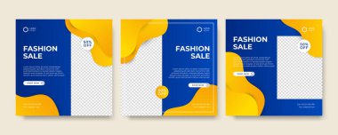 Moda satışı sosyal medya paylaşımı ya da internet afişi tasarımı soyut lüks arka plan, logo ve ikon. Yaz ya da kış modern tarz kadın giyim işi online pazarlama poster broşürü.