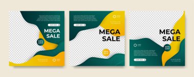 Modern evrensel sosyal medya şablonu. Reklamlar için internet afişi, ilan veya poster satışa sunuluyor. Seyahat, iş, yemek menüsü, moda, yaratıcı dijital ajans tasarımı.