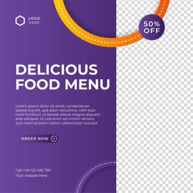 Modern evrensel sosyal medya şablonu. Reklamlar için internet afişi, ilan veya poster satışa sunuluyor. Seyahat, iş, yemek menüsü, moda, yaratıcı dijital ajans tasarımı.